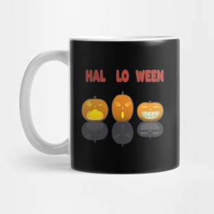 Halloween Pumpkins HAL LO WEEN Mug